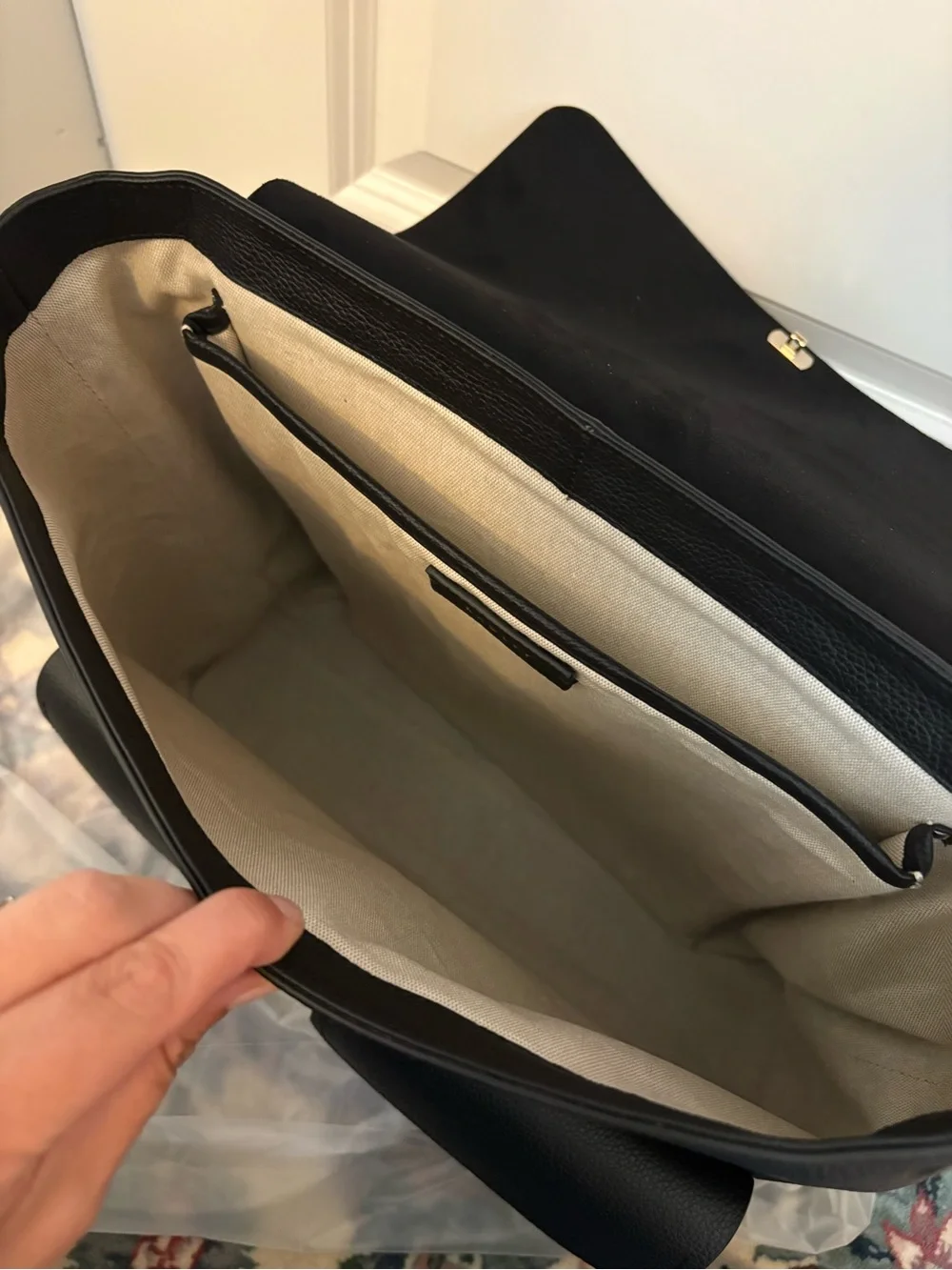 RADLEY LONDON Black Pebbled Leather Backpack